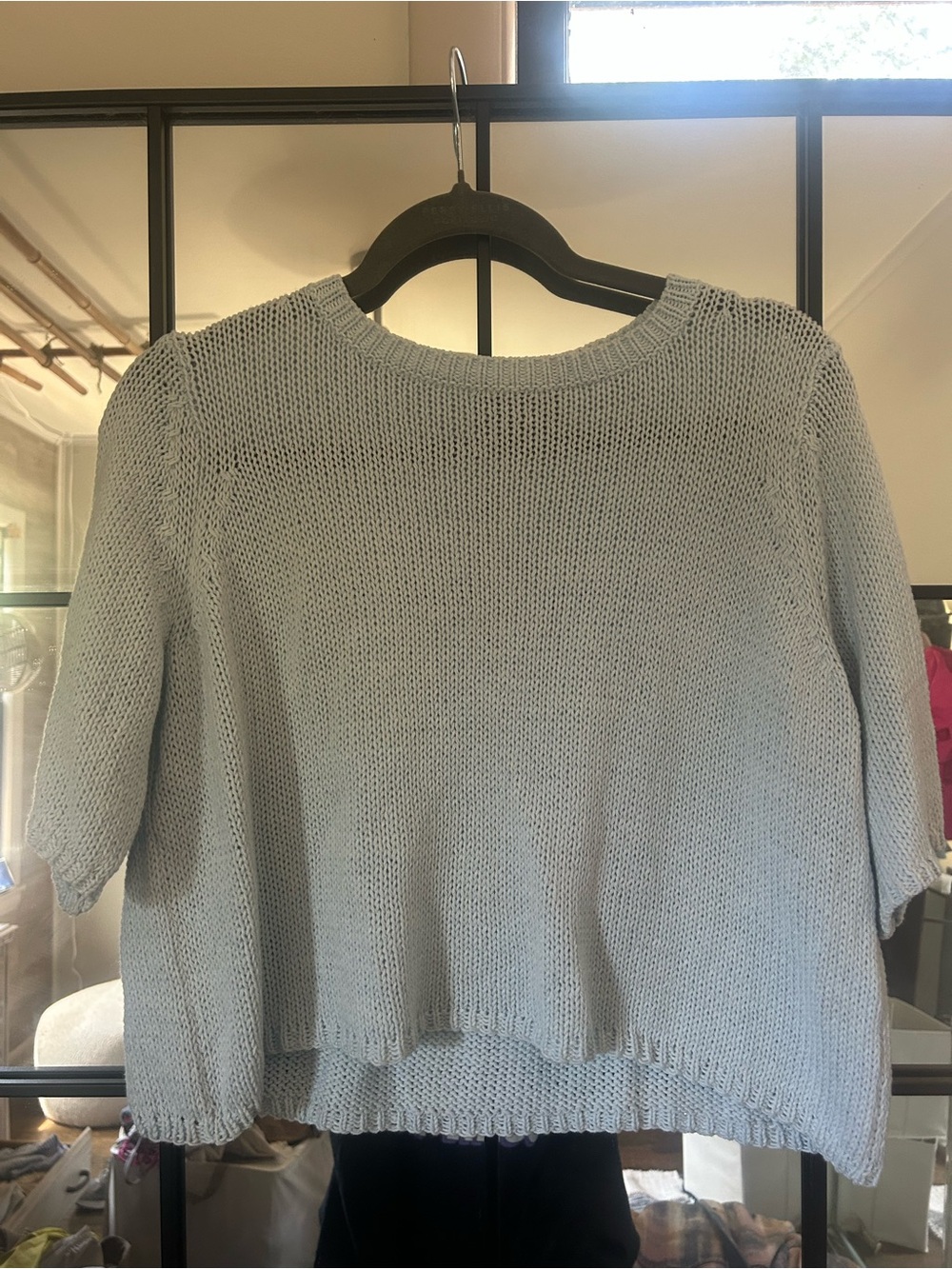 Wooden Ships Light Blue Short-Sleeve Crewneck Sweater